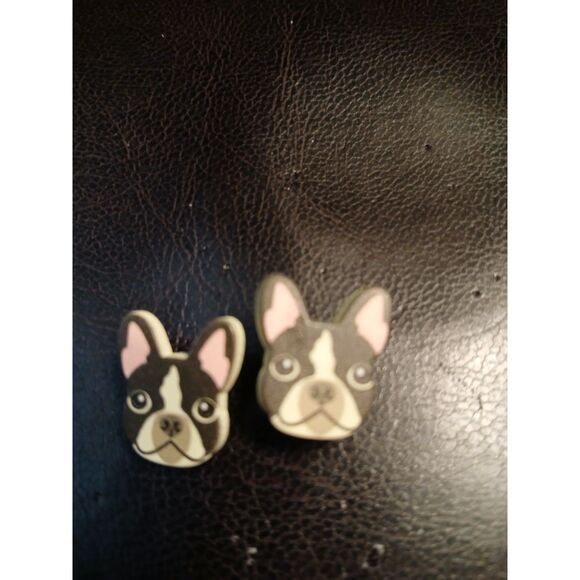 Frenchie or Boston Dog Earrings Stud Earrings Cute - Picture 2 of 4